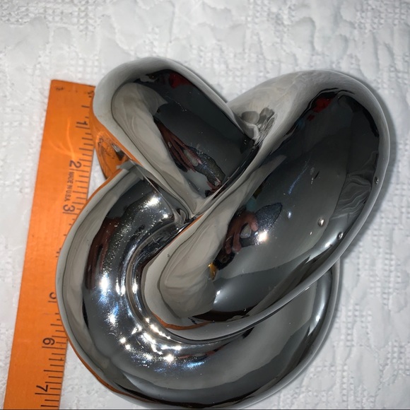 Home Decor Ceramic Chrome Color Knot - Picture 6 of 7